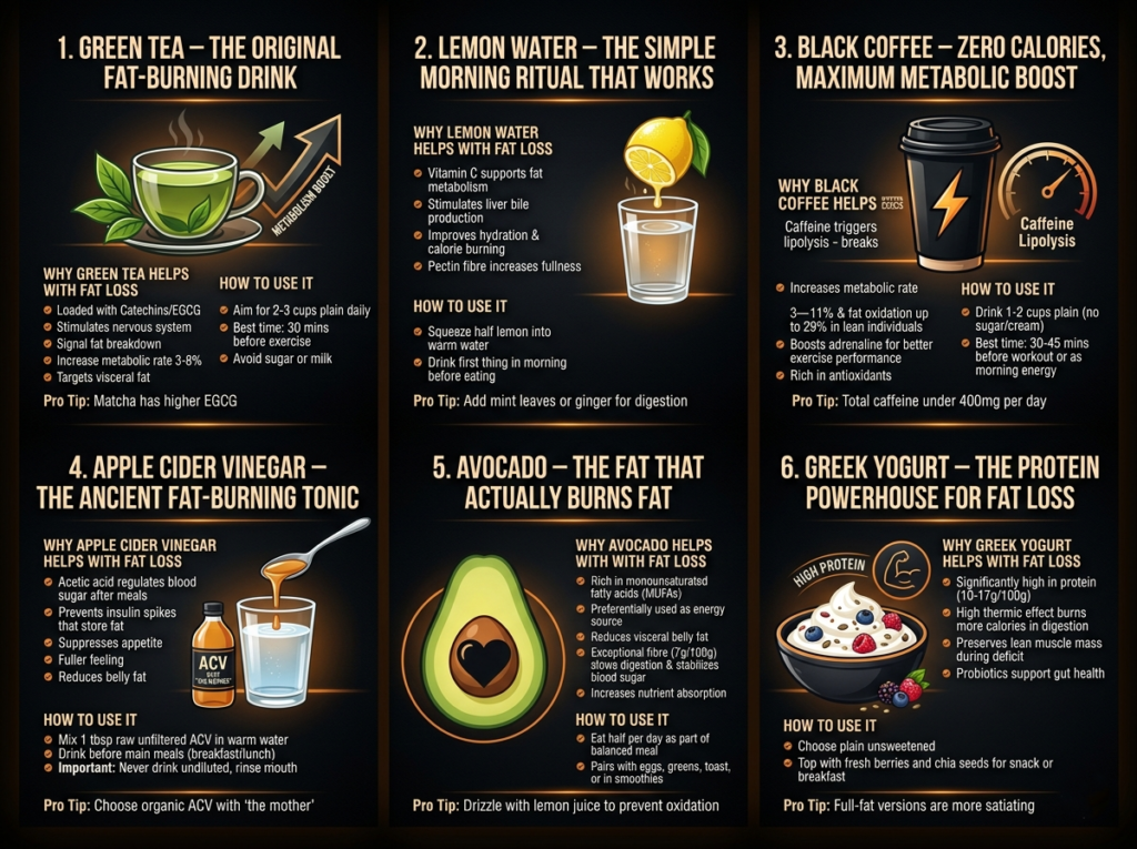 Foods/drinks to boosts fatloss