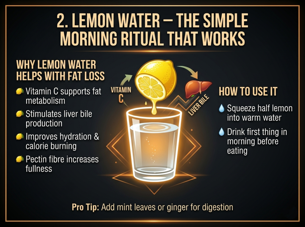 Lemon water benefits fat loss