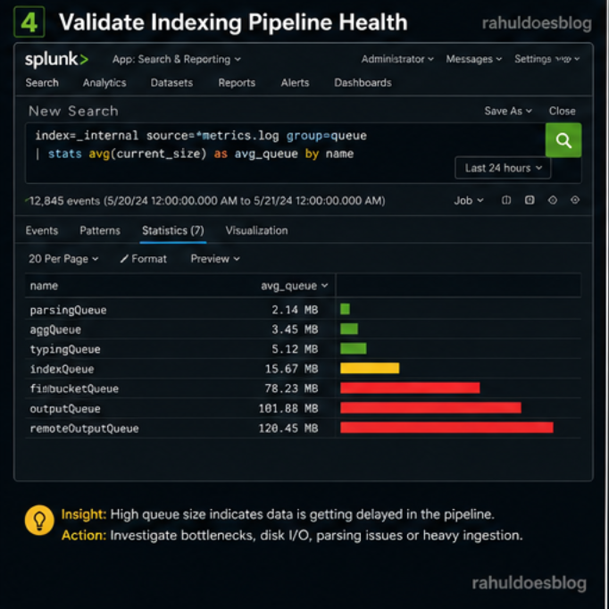 “Splunk Pipeline Health (Queues)”